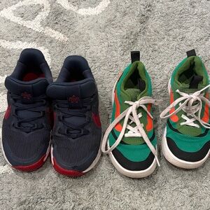 Nike Kids Sneakers - Navy Red Vans Sneakers Green Orange in great used condition